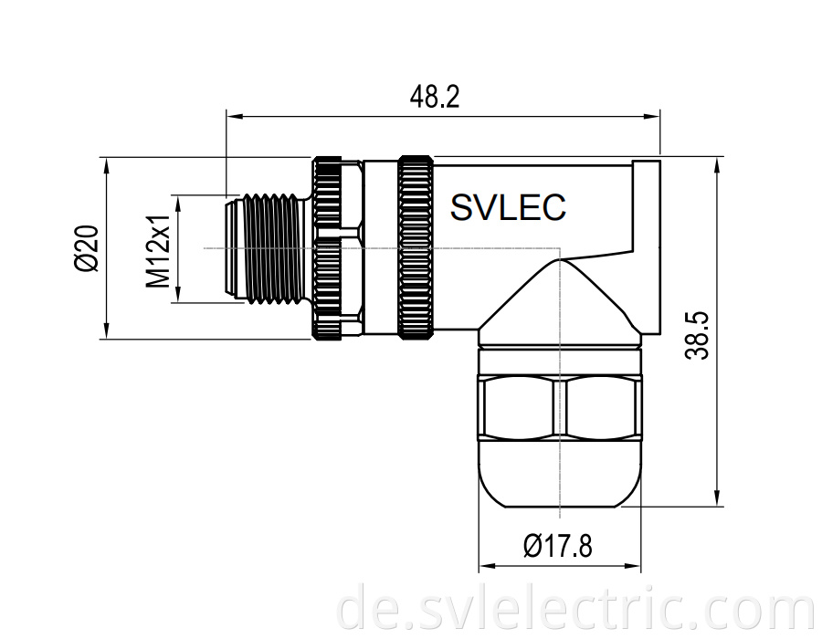 M12 Right Angle Connector